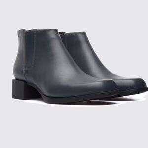 Camper Kobo Gray Leather Ankle Boots EU 41